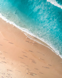 photo de la mer vu du ciel